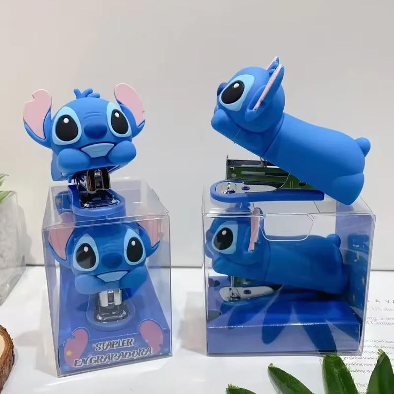 

MINISO Stitch Style Stapler Silicone Lilo and Stitch Figurine Desktop Stapler Office Binding Supplies Children School Supplies Gifts