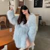 Imitation Fox Fur Coat Women's Autumn and Winter Wear Long and Light Temperament Wool Coat