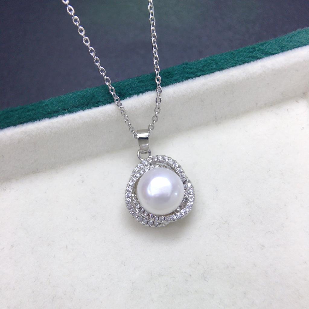 Fashionable Classic Bird's Nest Pearl Pendant Natural Freshwater Pearl Micro inlaid Zircon Pearl Jewelry