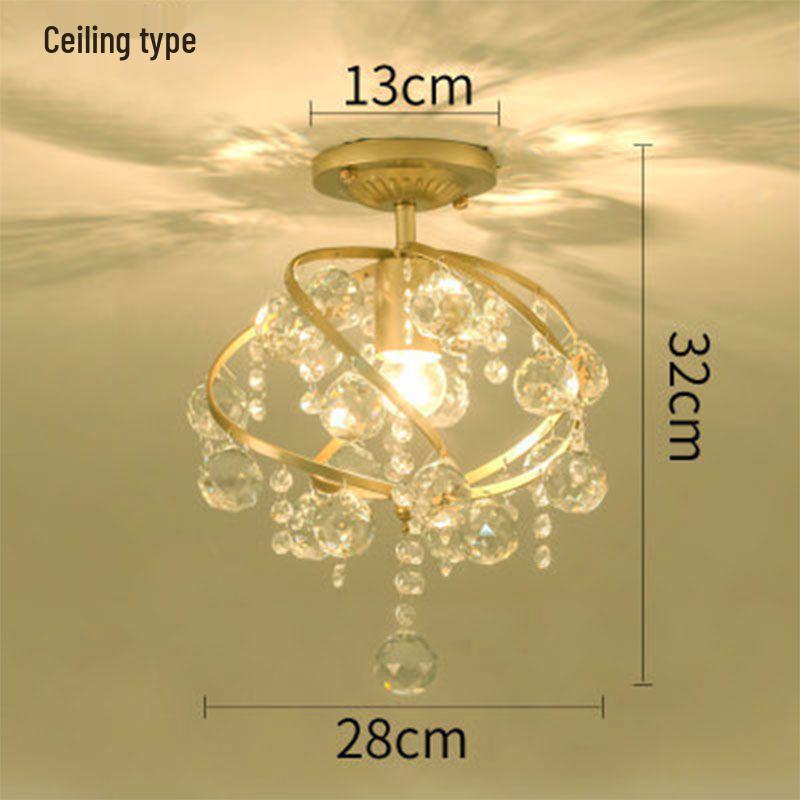 Crystal Chandelier for Bedroom, Hallway, or Living Room - European/American Style, 2025 Model