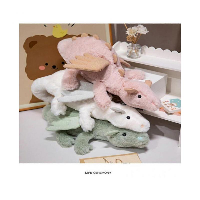 Snow Dragon 19.7" Plush Toy  Luxuriously Soft, Ideal for Kids & Fantasy Fans