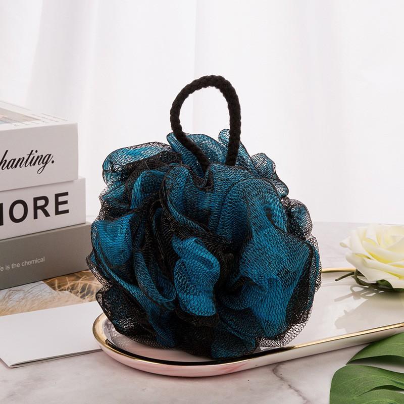 Charcoal Loofah Sponge, Shower Loofah 60g/PCS - Body Scrubber Loofa Set of 4 - Charcoal Blue, Green, Purple & Red, Bath Sponge for Men and Women