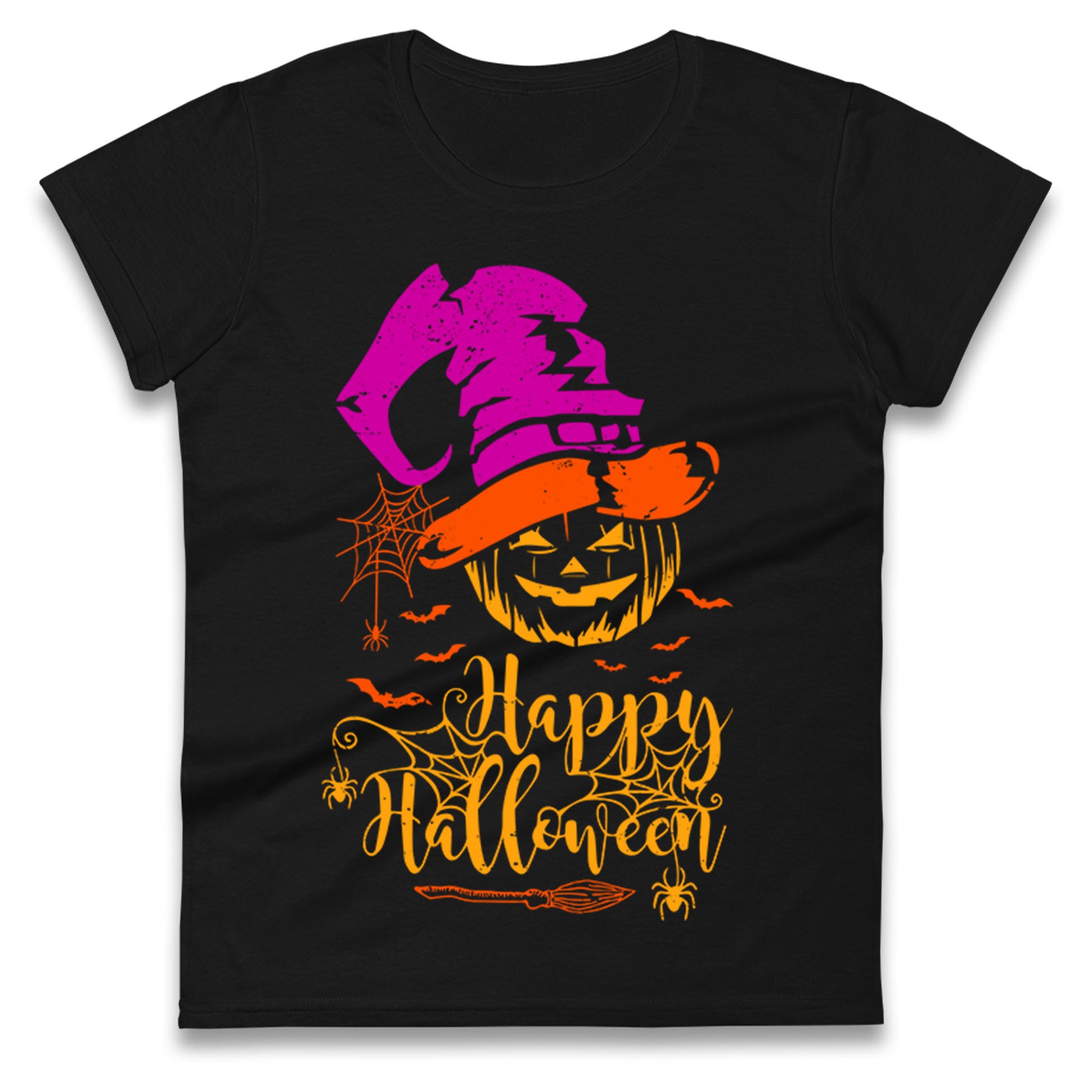 

Spooky Pumpkin Happy Halloween Womens T Shirt Mens Tops Tees Unisex XL