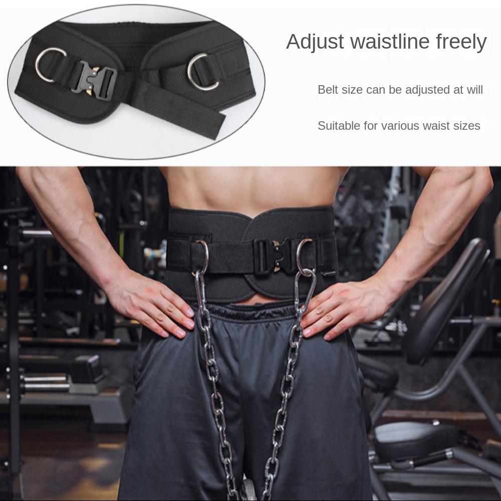 Metallschnalle Lasttragender Gürtel Hohe Last Kettengürtel Tragbarer Klimmzug-Hüftgurt Fitnessstudio