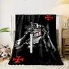 Crusader Knight Blanket  Printed Blanket for Living Room Bed Couch lunch break Soft Cozy Blanket for Friend's festival Gift