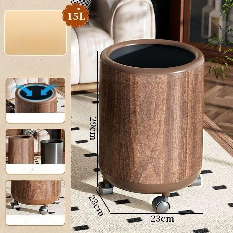 

Luxury Trash Can Kitchen Trash Bin Bathroom Litter Bins Large Capacity Dustbin Bedroom Wastebins Food Garbage Cans with Lid