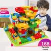 Fun Children'S Ball Slide Track Building Blocks Assembled With Ball-Sized Granular Toys To Assemble Holiday Gifts.