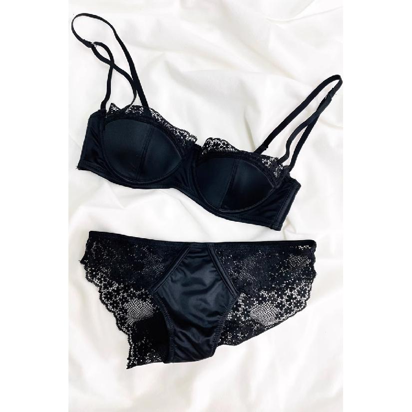 French-style lace thin soft underwire bra for women with small busts, enhancing and anti-sagging, breathable and comfortable bra set, new model