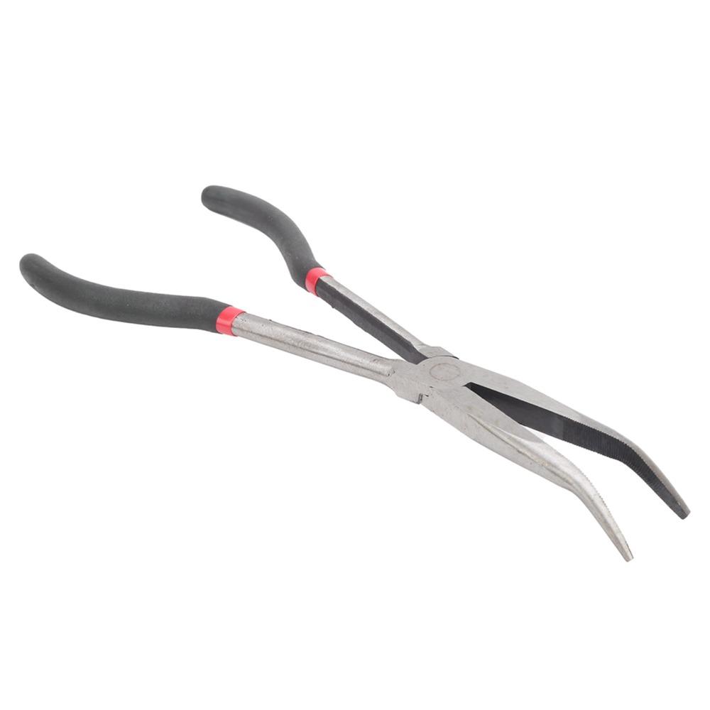 Bent Tip Curved Nose Pliers 11 Inches 45 Degrees Pliers Extended Handle Pliers DIY Projects