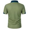 Nuova Polo da Golf da Uomo a Maniche Corte Color Block Traspirante Maglietta Sportiva Yasheng