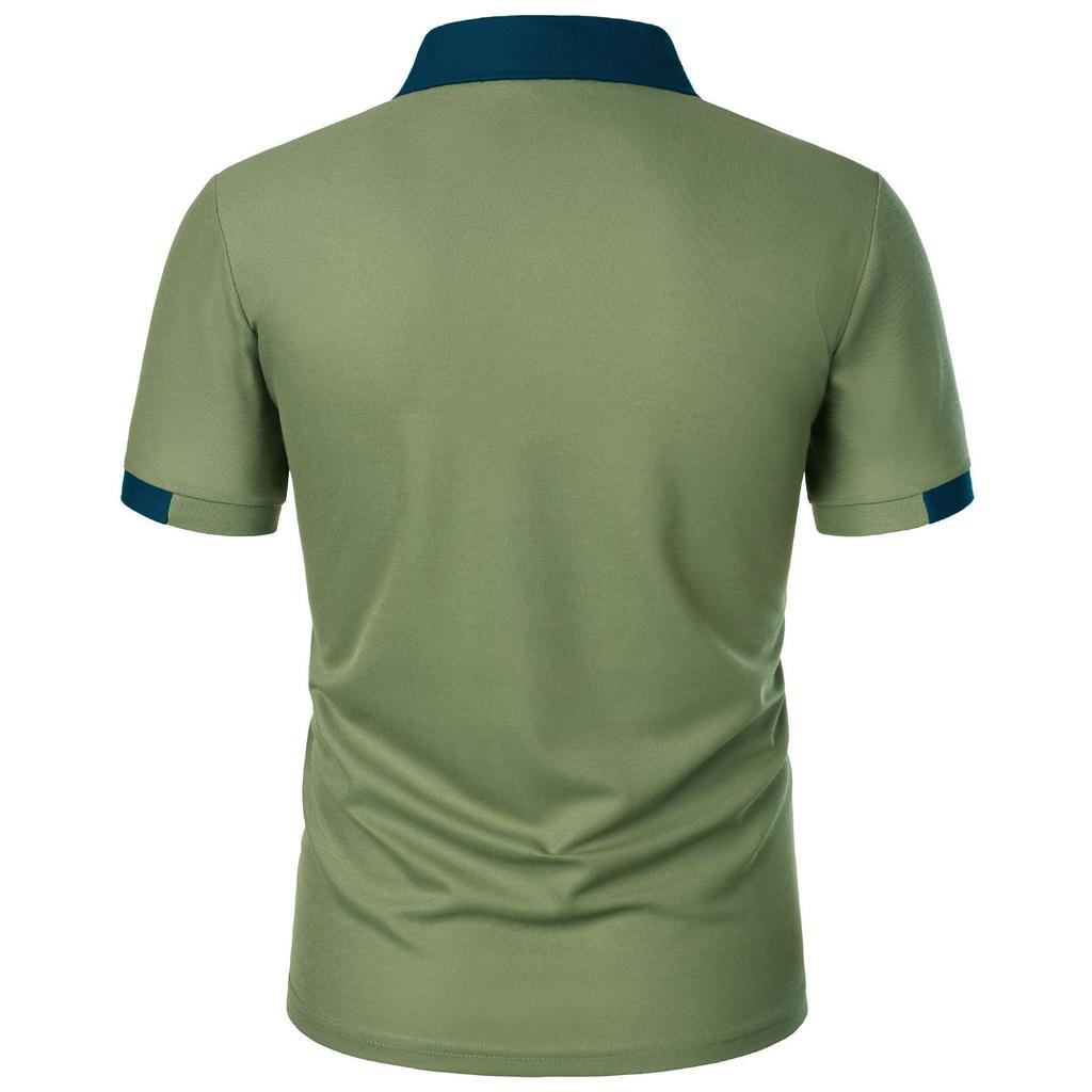 Nuova Polo da Golf da Uomo a Maniche Corte Color Block Traspirante Maglietta Sportiva Yasheng