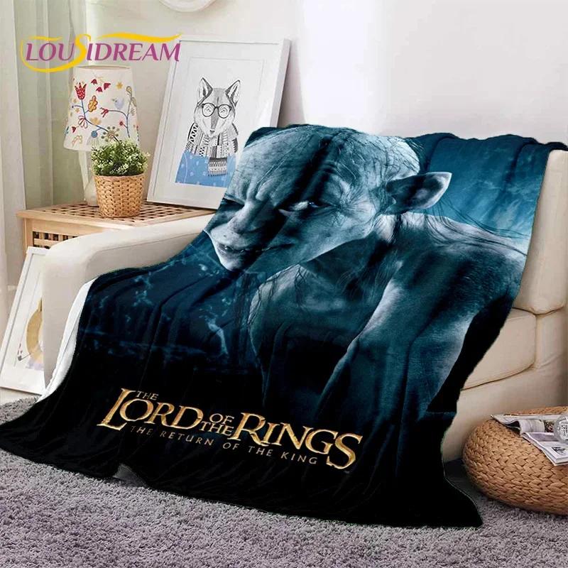 Lord of the Rings Hobbit Movie Soft Flannel Throw Blanket for Bedroom Sofa Picnic Outdoor Leisure Nap Gift
