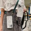 Strap Magnetic Case For Xiaomi Mi 14T 13T Redmi Note 14 Pro 13 POCO X6 M6 Pro Magsafe Shockproof Crossbody Lanyard Clear Cover