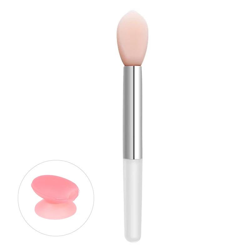 1 Stück Silikon Lippenbalsam Lippenmasken Pinsel mit Saugnapf Staubschutz Lippenstift Kosmetik Make-up Pinsel Lippenstift Pinsel Aufbewahrungsbox