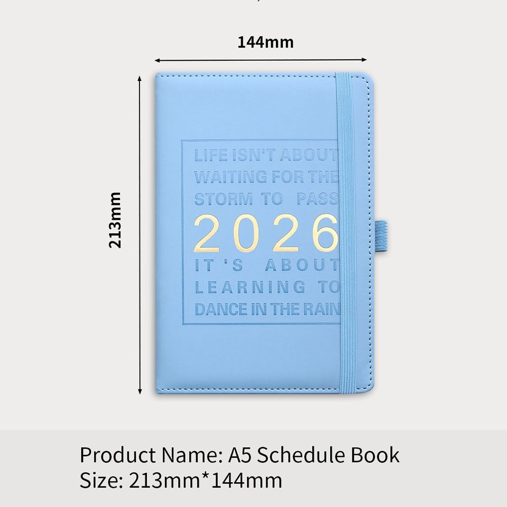 English 2026 Schedule Book A5 Diary Weekly Planner Multifunctional Notebook  School Office Supplies