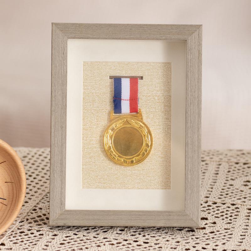 Wooden Medal Frame & Display: Marathon Tag Holder and Decorative Picture Frame