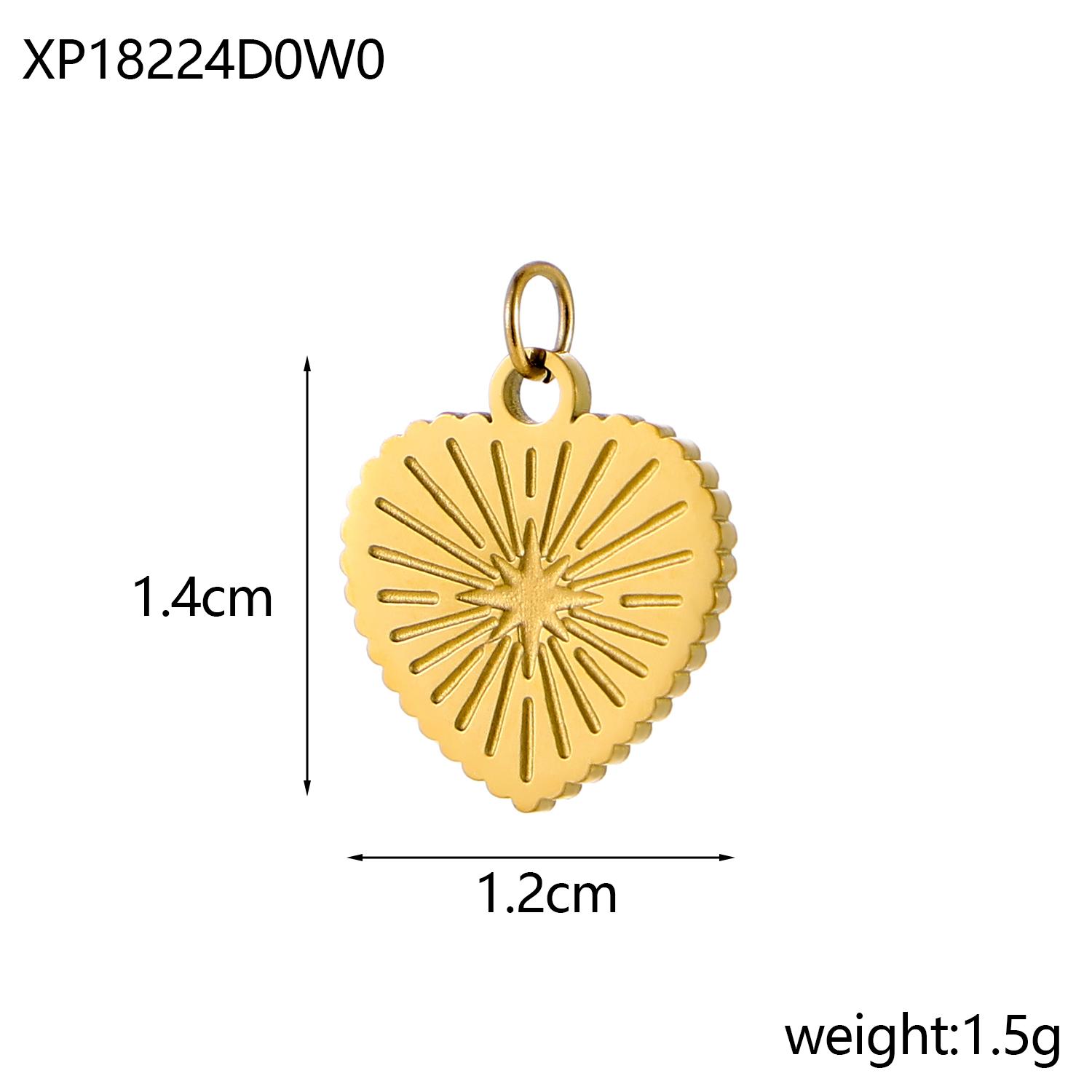 CARLIDANA Colorful 18K Gold Plated Stainless Steel Gold Plated Crystal Heart Love Charms For Jewelry Making Jewelry Pendants