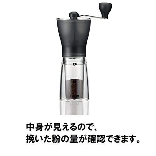 HARIO Coffee Mill Transparent Black Hand Grind Ceramic Slim Present Gift Present MSS-1TB