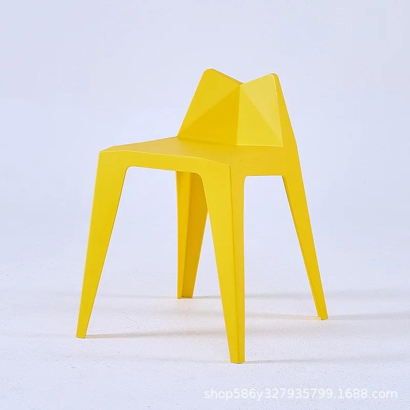 Plastic Stool Living Room Bedroom Waterproof Kitchen Plastic Stool Dining Chair Commercial Coffee Shop Bar Seating Household
