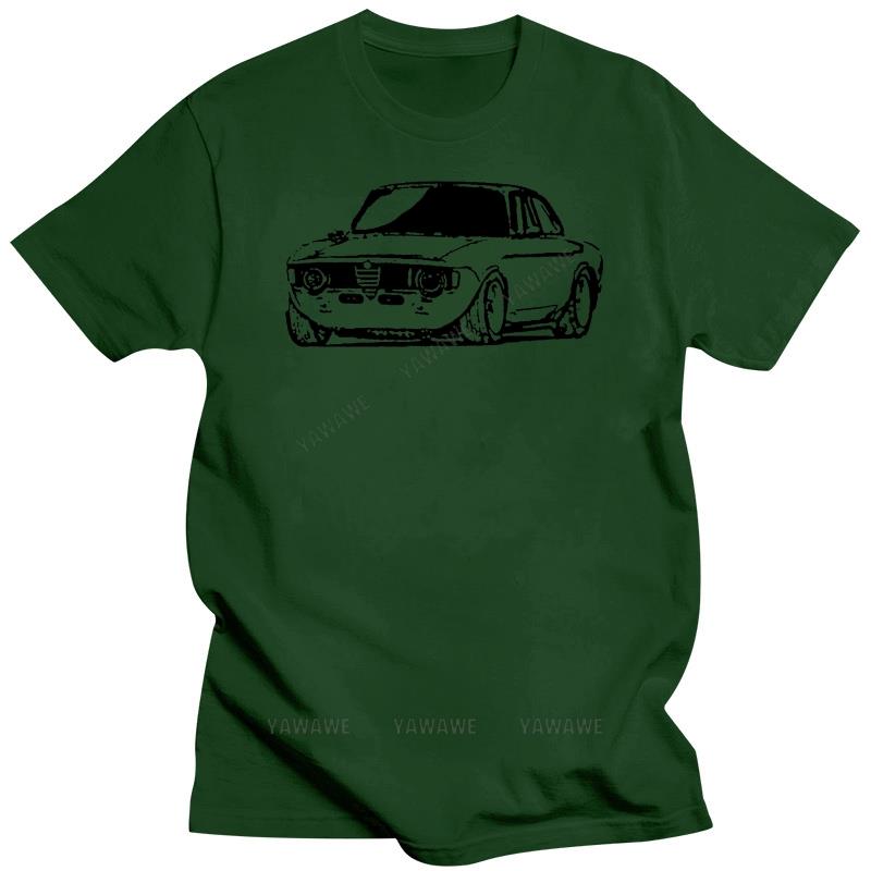 

Men s High Quality Tees Italy Car Romeo T Shirt Bertone GTV Race GT Retro Gift Dad Car Giulia Sprint 105 Tee O-Neck T-Shirt L