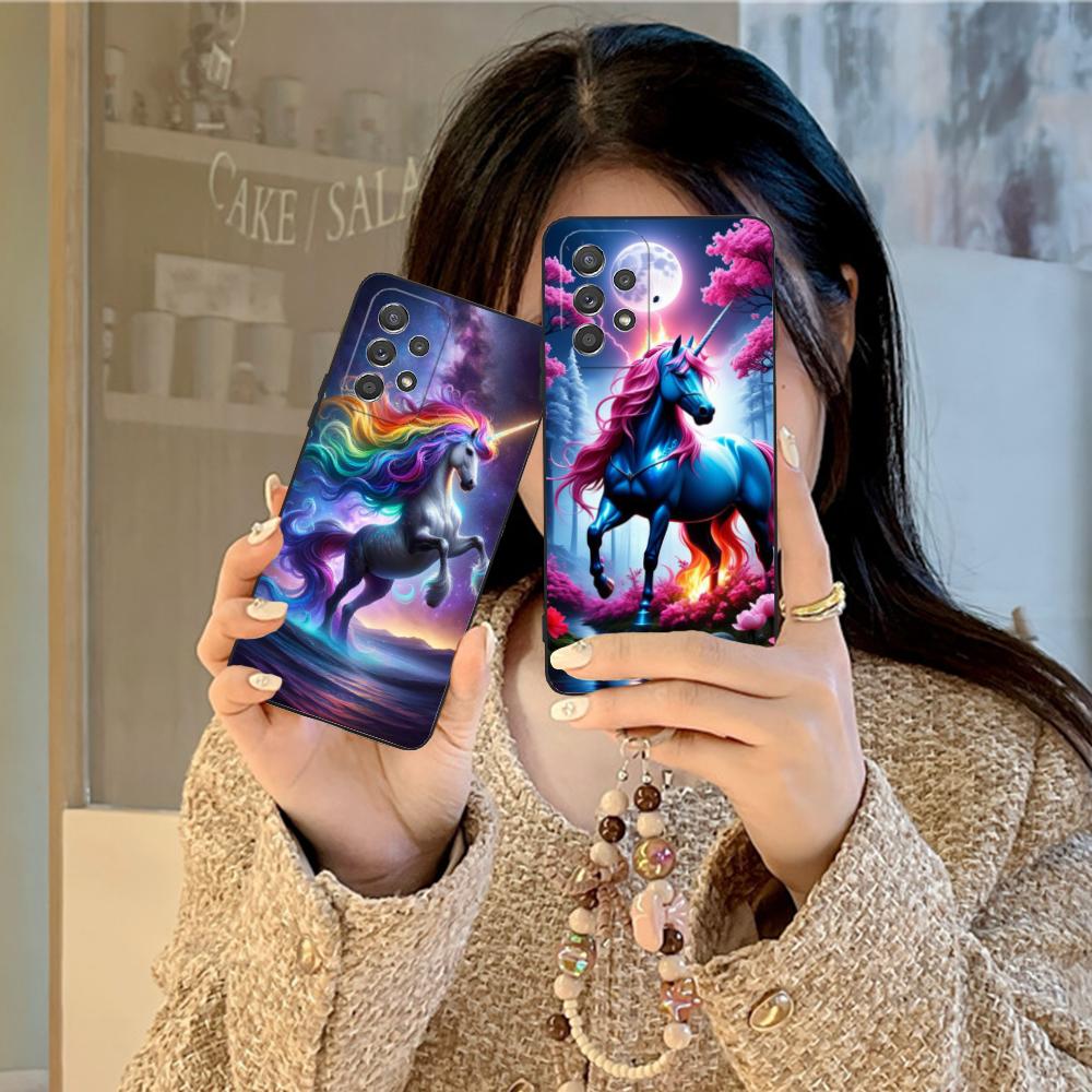 Fantasy Unicorn Mobile Phone Case for Samsung Galaxy A56 55 54 53 52 51 36 35 34 23 16 15 5G Colorful Cover Pretty Luxury Cover