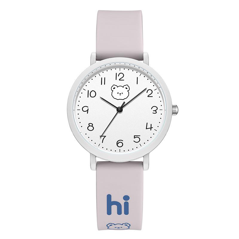 Cartoon Animation Student Watch Candy Color Waterproof Silicone Watch Small Fresh Junior High School Quartz Watch