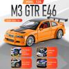 1:24 Scale M3 GTR E46 325li Model Car Toy Doors Opened Alloy Body Cars Shock Absorption Sound Light Models for Children Presents