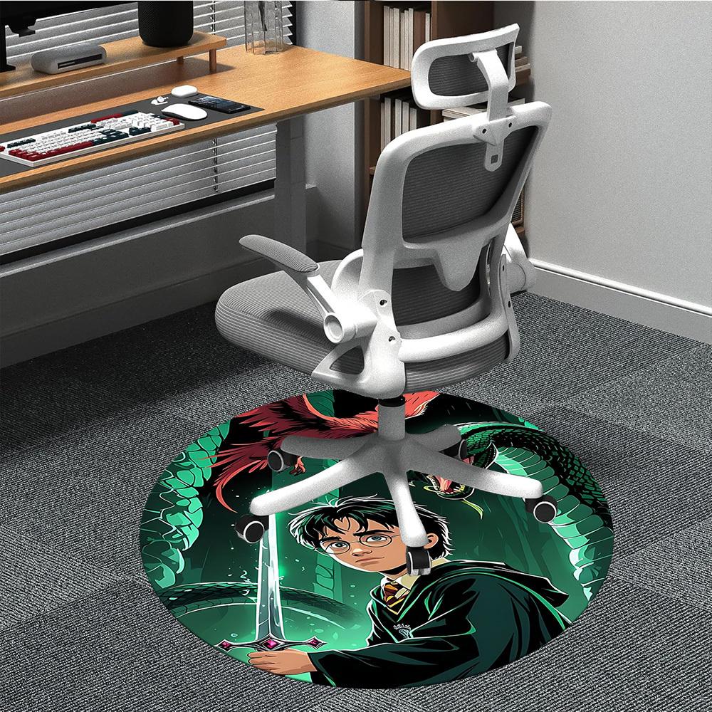 

1pc Harry Potter, Sword of Gryffindor Office Round Area Rug, Under Office Chairs Bedroom Living Room Home Decor, Available in Various Sizes 80cm by 80cm