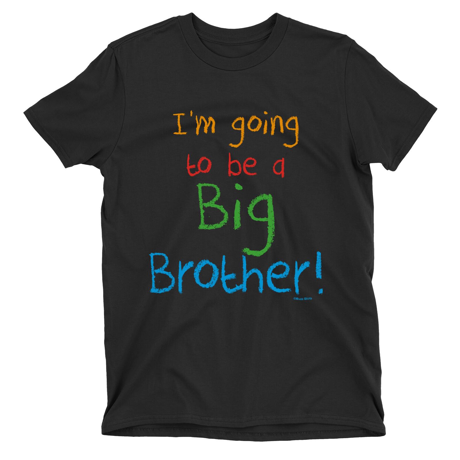 Im Going To Be A BIG BROTHER Boys T-Shirt Mens Womens Tees Top Sketch Baby Pregnancy Surprise M