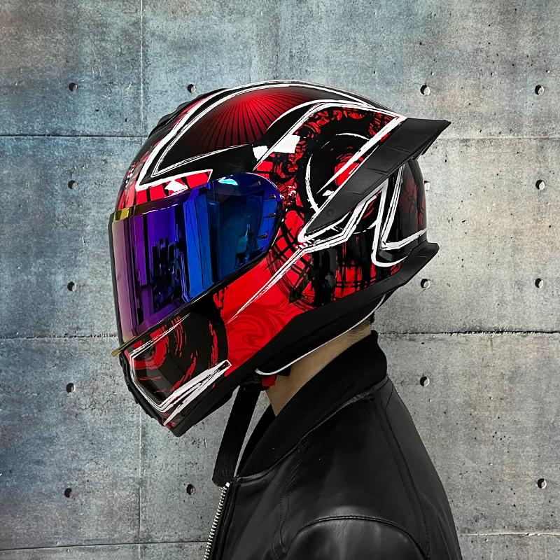 Motorcycle Helmet Men and Women Summer DOT Anti-fog ECE Helmet Full Cover Four Seasons Universal Winter Warm Personality