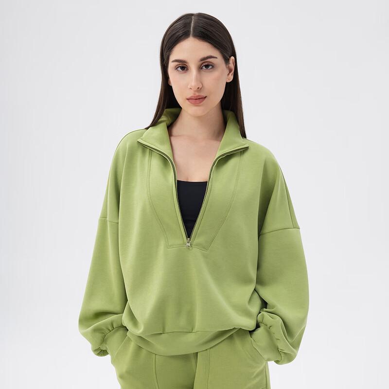 

Yudong Women s Modal Air Layer Loose Stand-Collar Yoga & Fitness Top S