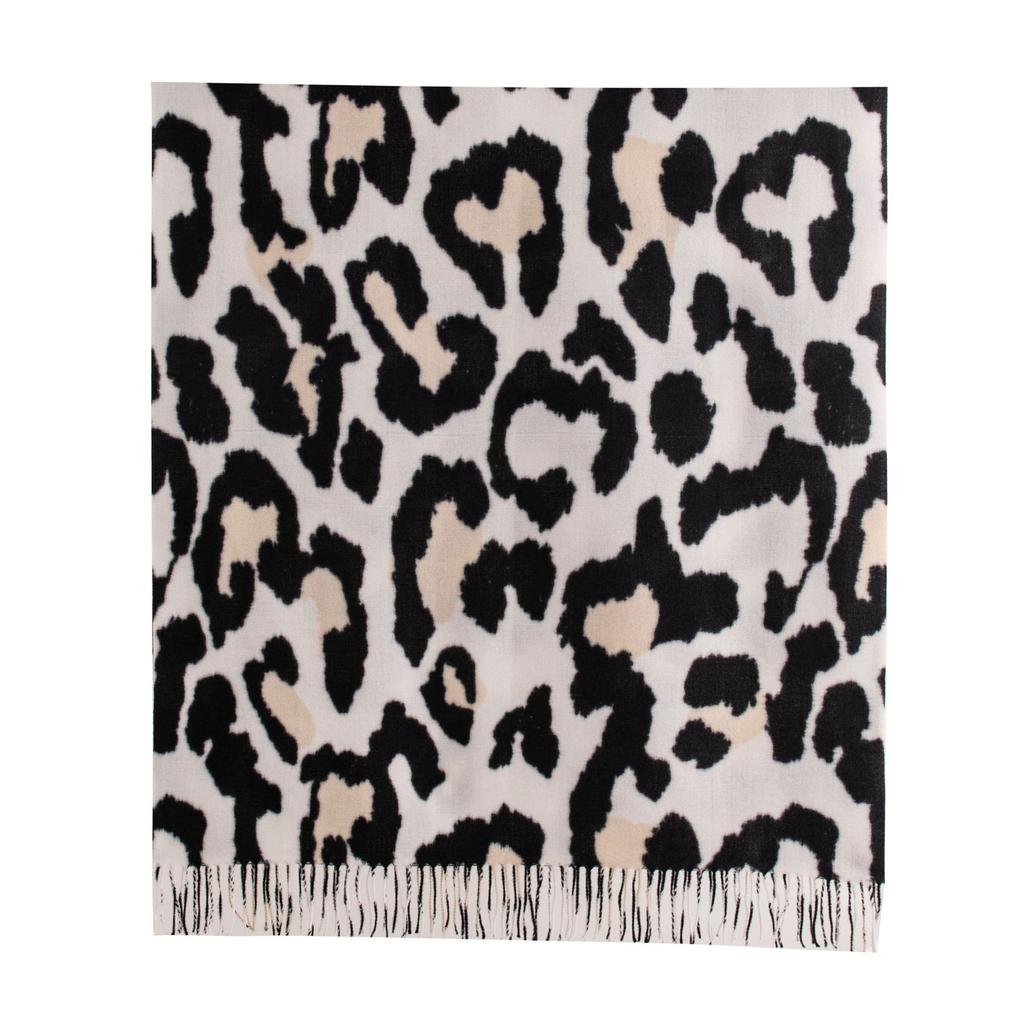 New Imitation Cashmere Scarf Black Cow Pattern Soft Student Couple Warm Scarf Printed Shawl