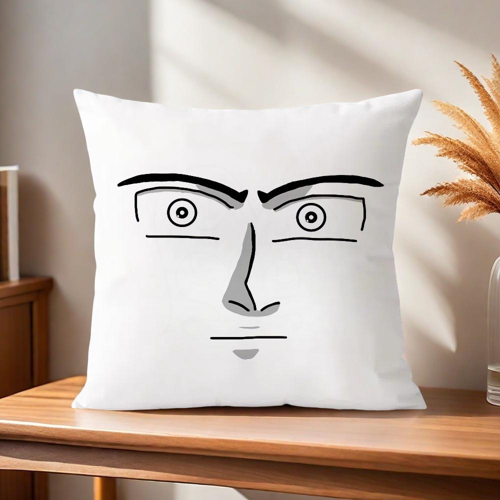 Meme Face Comfortable Soft Pillow Sigma Case Boy for Man Sofa Living Room Home Funny Office Decor and Protective Covers
