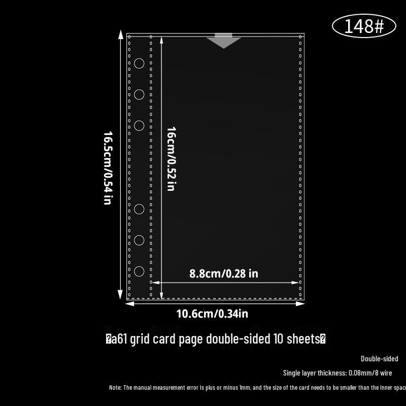 Álbum Polaroid de Folhas Soltas de Alta Transparência – Bolsos para Cartões de 3 e 5 polegadas, Porta-Cartões Quadrados, Páginas Espessadas
