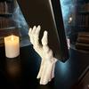 Unique Gifts for Goth Lovers Gothic Skeleton Hand Book Stand, Desktop Card Display Holder, Decorative Heavy Duty Supports Ornament Halloween