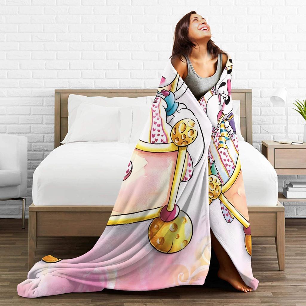 Coperta di Flanella Cartone Animato Diddl Calda Morbida Plaid per Divano Letto Viaggio Copriletto Divertente Copridivano Letto