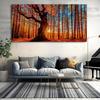 Nature Sunrise Forest Trees Canvas Painting Posters and Prints Landscape Wall Art Pictures for Modern Living Room Cuadros Decor