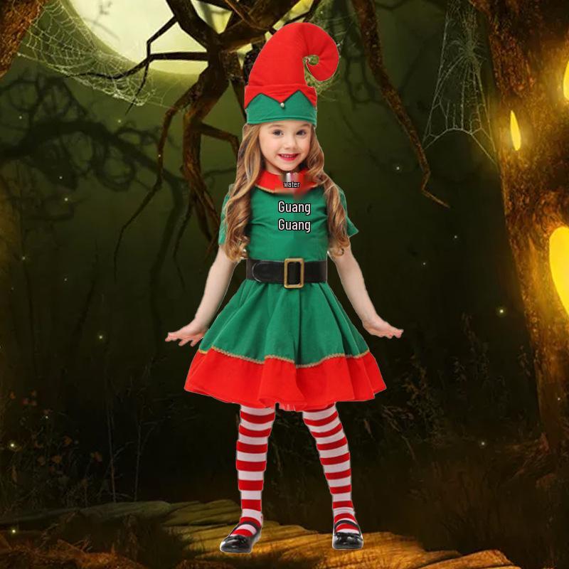Costumi da Elfo di Halloween e Natale per Bambini - Abbigliamento Cosplay per Adulti Uomini e Donne per Spettacoli