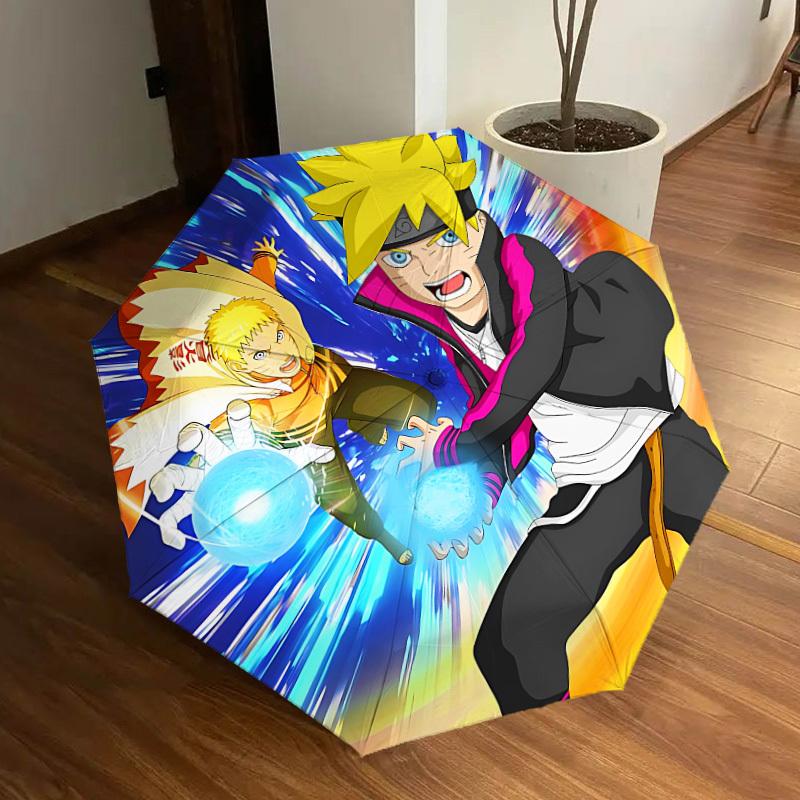 1 Stück Naruto, Anime Kunstwerk Automatischer Faltregenschirm] Langlebiger Eisenrahmen & Stiel, Tragbar faltbar, Ein tolles Weihnachtsgeschenk yy251016276