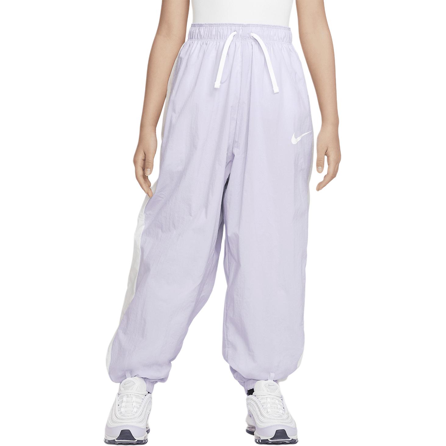 

Спортивные брюки Nike Knit Sportswear Classics, однотонные, зауженные, со средней талией, со шнурком, светло-фиолетовые, детские брюки FB1269-536 XL