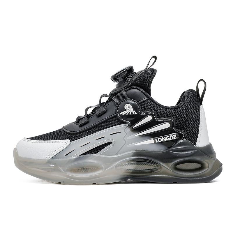 Boys' Shoes 2025 Spring and Summer New Mesh Breathable Non-slip Rotating Buckle Soft Sole Lightweight Small Shoes Tide