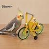Bird Intelligence Toy Training Bike Toy, Interactive Bicycle Exercise Enrichment Parrot Equipment Educational for Lovebird Conures Parakeet Cockatiel