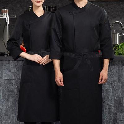 Halbschürze mit Taschen für Server Chef Unisex Uniform Bistro Cafe