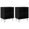 VidaXL Tables de chevet 2 pcs noir 40x30x50 cm bois d'ingénierie 826783