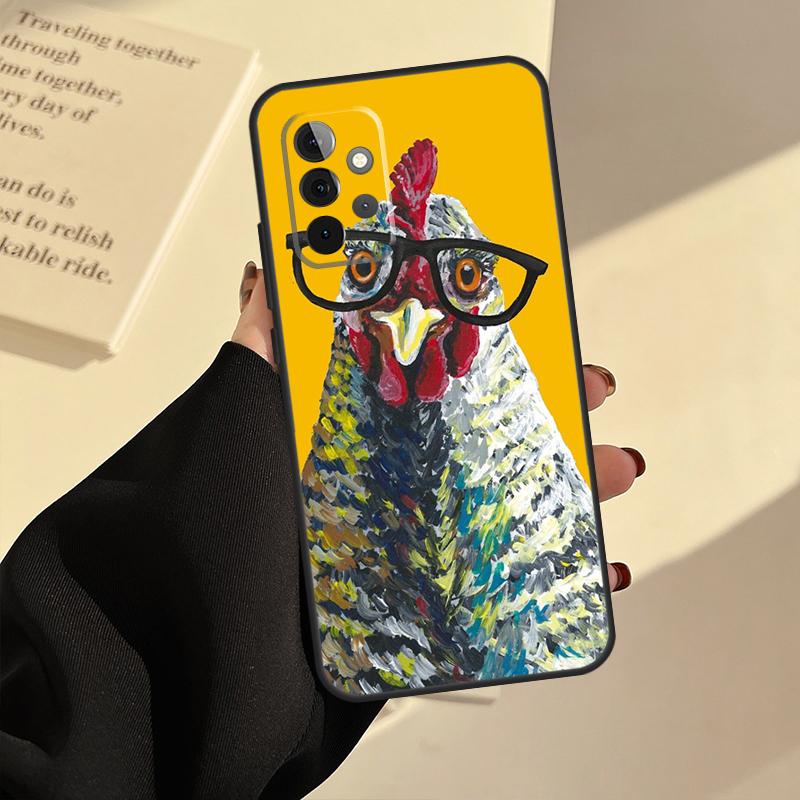 Chicken Hen Rooster Case For Samsung Galaxy A54 A34 A14 A53 A13 A33 A73 A50 A12 A22 A32 A52 A72 A51 A71 Coque