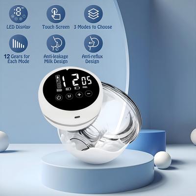 Portable Wearable Electric Breast Pump Hands Free Low Noise BPA-Free Breastfeeding Collector