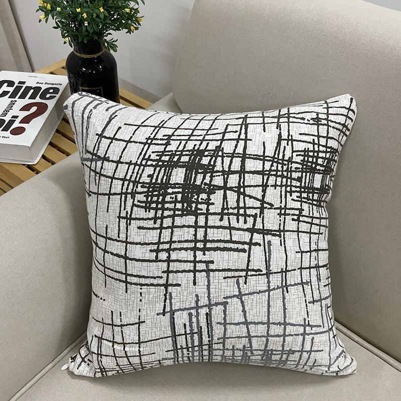 Polyester Pillow Case Cushion Cover 45x45cm Artistic Plaid Decoration Sofa Bedroom Throw Pillows
