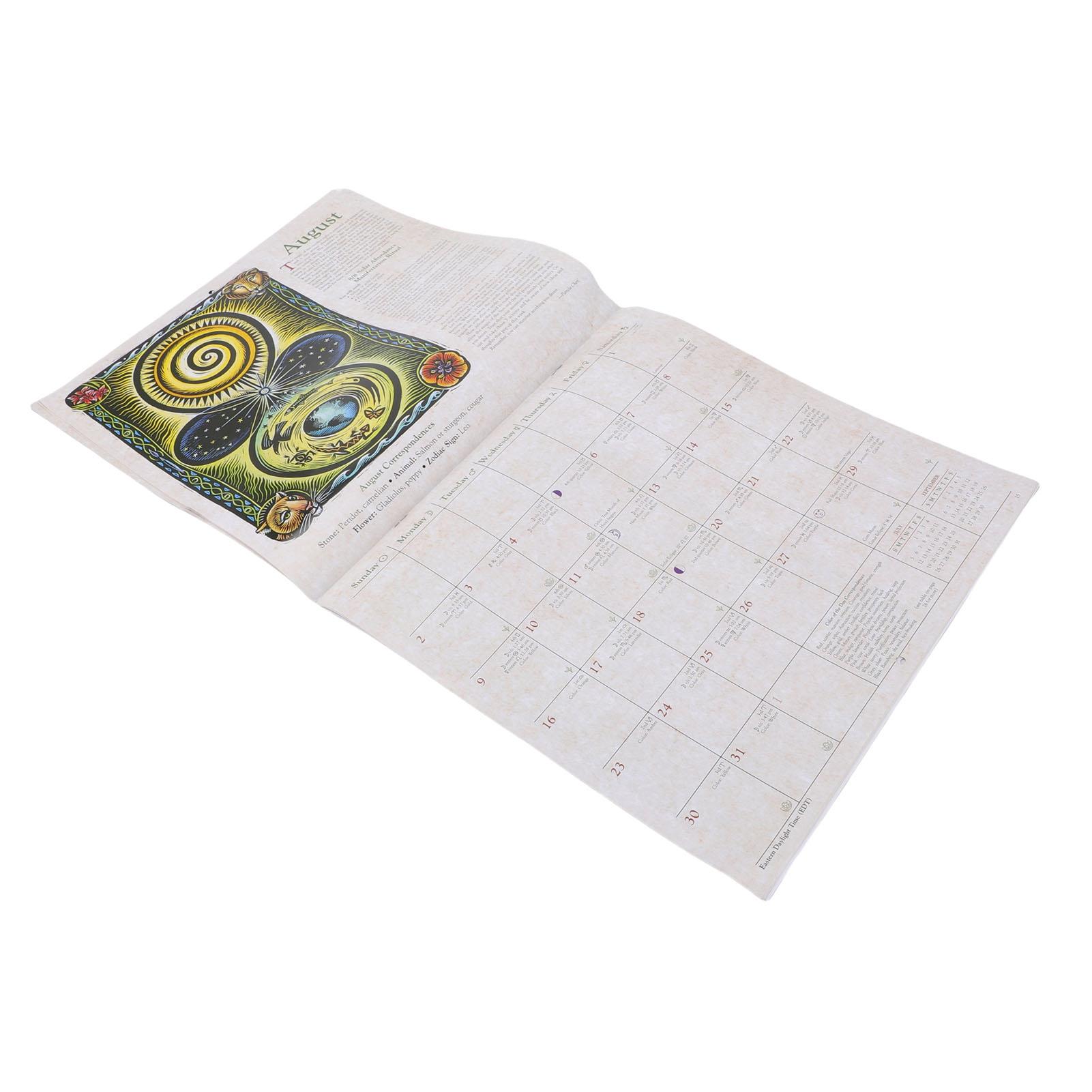 

2026 Witches Calendar Coated Paper Astrological Witches Planner Calendar with Spells Rituals Moon Phases