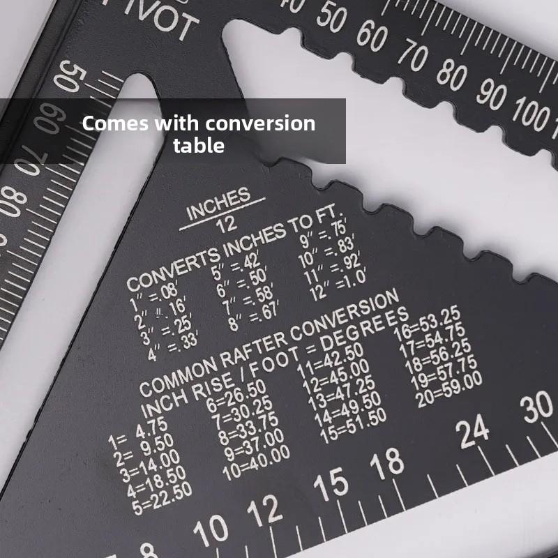 Echer din Aliaj de Aluminiu de Înaltă Precizie 90° Profesional pentru Tâmplărie Echer Îngroșat Măsurare Manuală Unelte Hardware