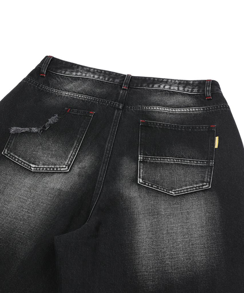 MAINBOOTH Painter Denim Shorts(Black)
